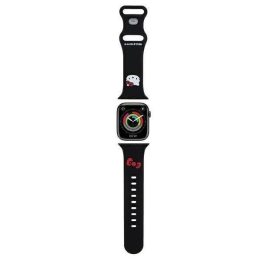 Hello Kitty silikoninis dirželis Apple Watch 38/40/41 mm - juodas