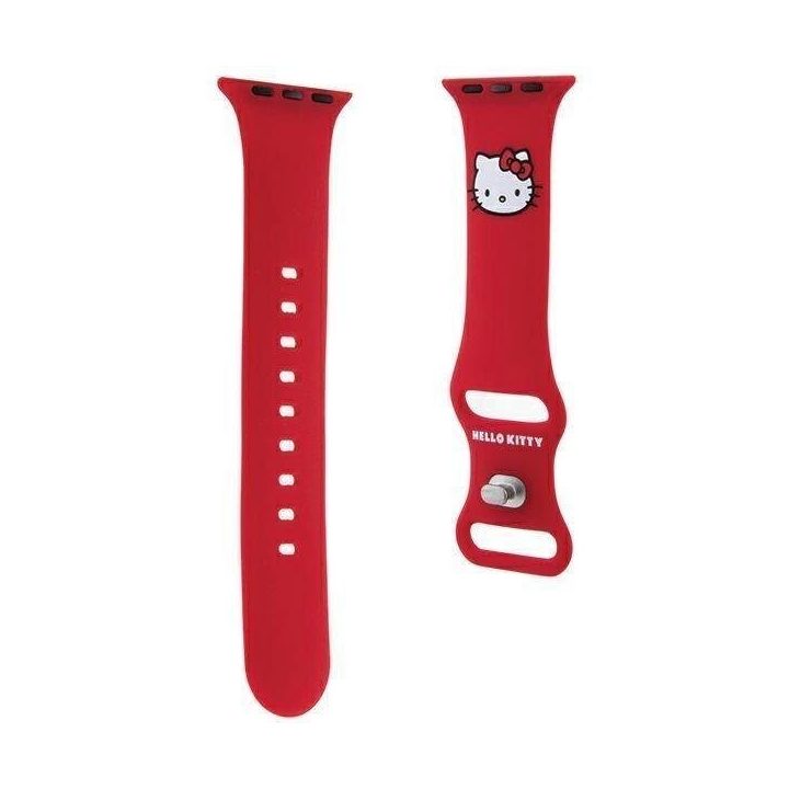 Hello Kitty silikoninis dirželis Apple Watch 38/40/41 mm - raudonas