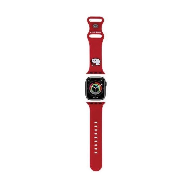 Hello Kitty silikoninis dirželis Apple Watch 38/40/41 mm - raudonas