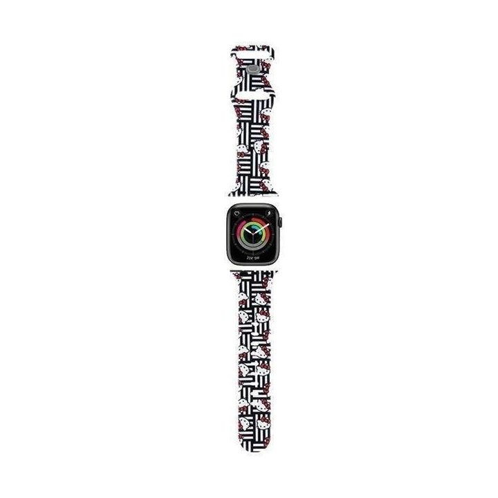 Hello Kitty silikoninis Apple Watch 38/40/41 mm silikoninis dirželis su galvutėmis ir juostelėmis - Juodas