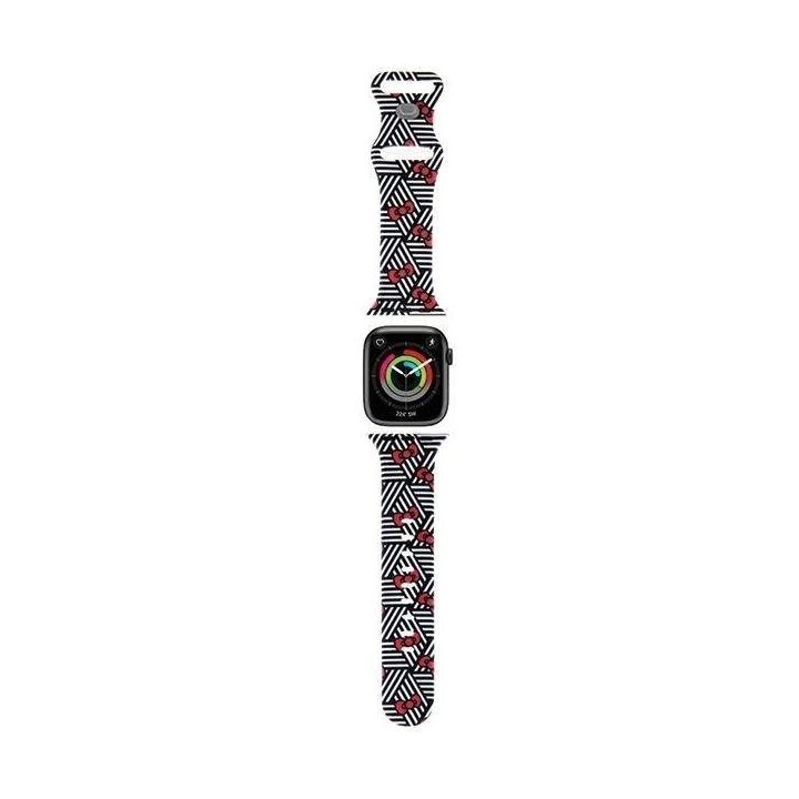Hello Kitty silikoninis lankelių ir juostelių dirželis, skirtas Apple Watch 38/40/41 mm - Juodas