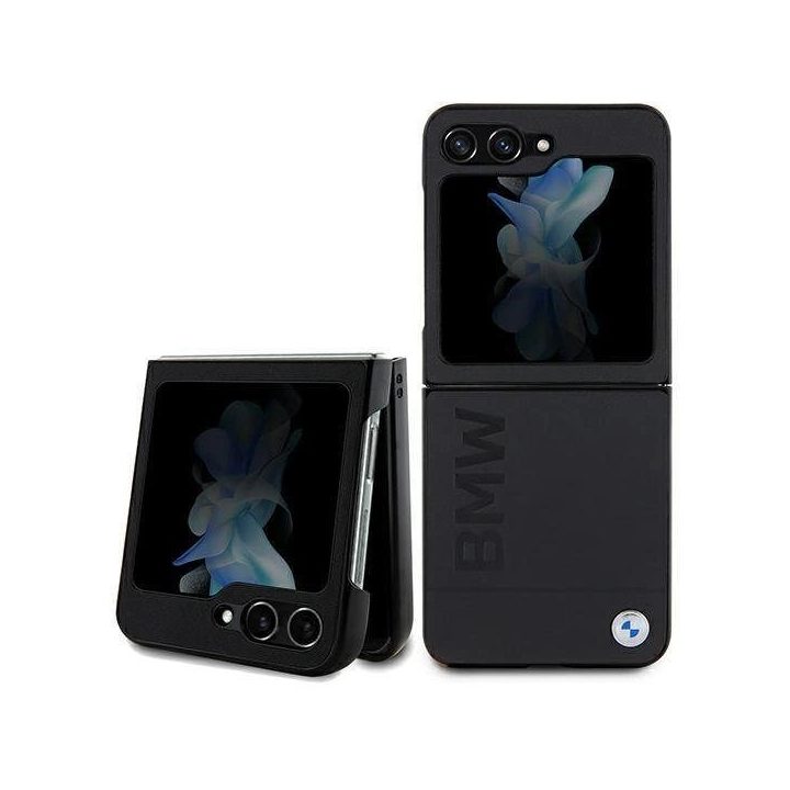 BMW odinis Hot Stamp dėklas, skirtas Samsung Galaxy Z Flip 5 - juodas
