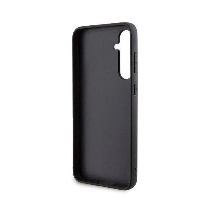 Karl Lagerfeld Gripstand Saffiano Karl&Choupette Pins dėklas Samsung Galaxy S23 FE - juodas