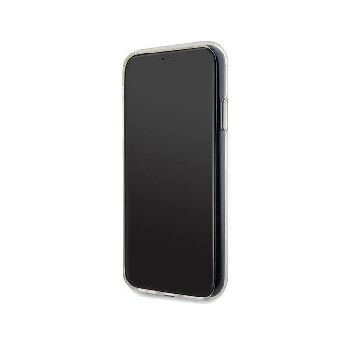 iPhone 11 / Xr - įvairiaspalvis Guess IML Faceted Mirror Disco Iridescent dėklas