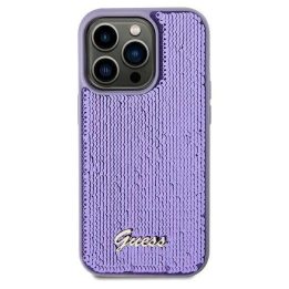 iPhone 11 / Xr - violetinis Guess Sequin Script dėklas