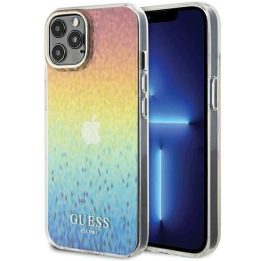 iPhone 12/12 Pro - įvairiaspalvis Guess IML Faceted Mirror Disco Iridescent dėklas