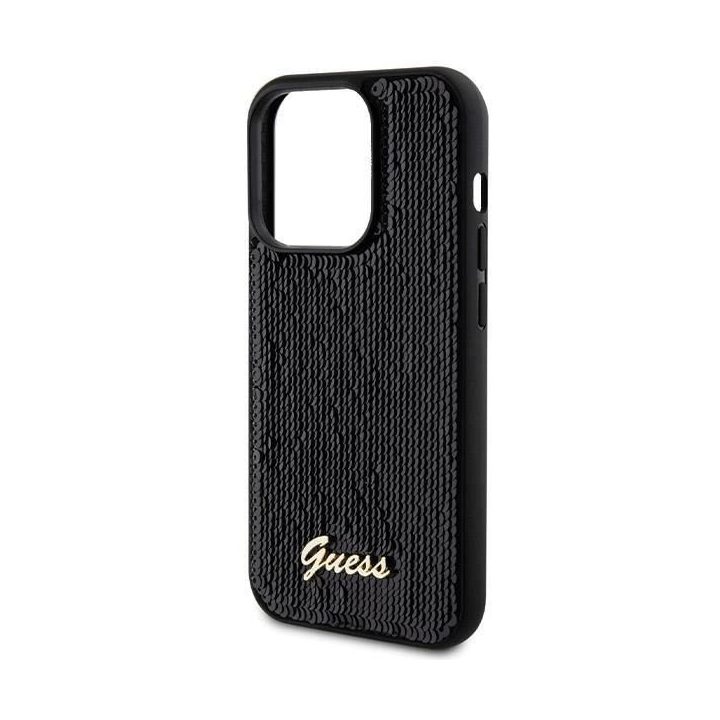 iPhone 13 Pro Max - juodas Guess Sequin Script dėklas