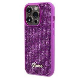 iPhone 14 Pro - fuksija Guess Disco Metal Script dėklas