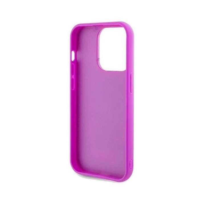 iPhone 14 Pro - fuksija Guess Disco Metal Script dėklas