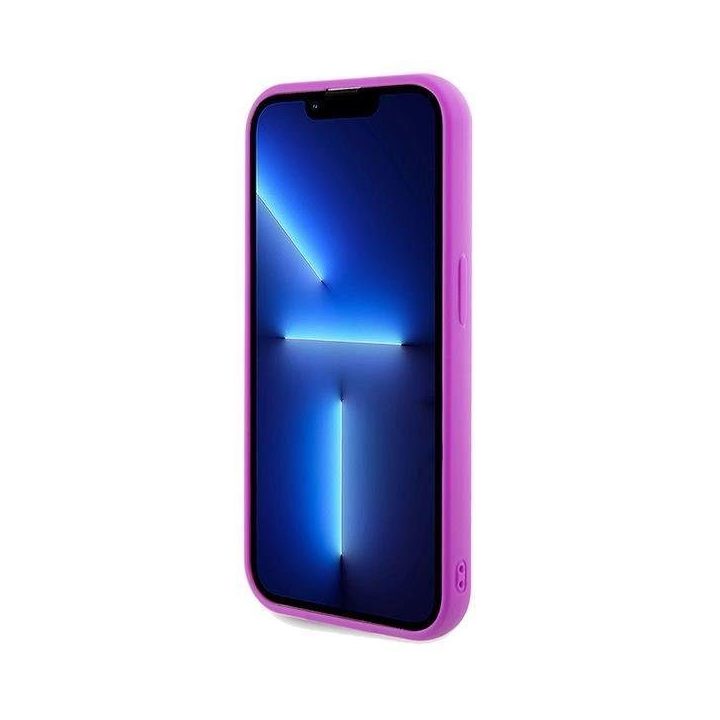 iPhone 14 Pro - fuksija Guess Disco Metal Script dėklas