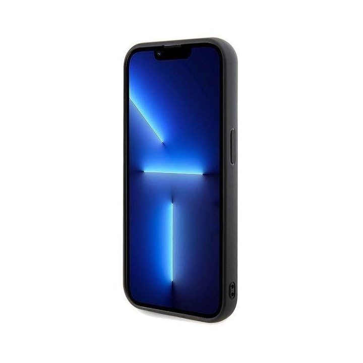 Guess Disco Metal Script dėklas iPhone 14 Pro - juodas