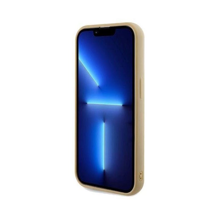 Guess Disco Metal Script dėklas iPhone 14 Pro Max - auksinis
