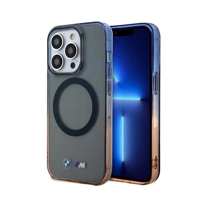 iPhone 15 Pro Max - pilkas BMW Gradient Bumper MagSafe dėklas