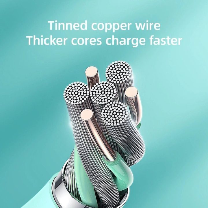 USB - micro USB kabelis 3A 2 m - žalias
