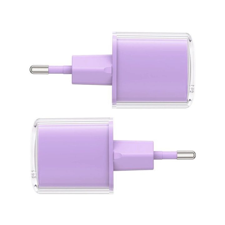 Acefast A53 PD 30W GaN USB-C įkroviklis su ekranu - violetinės spalvos