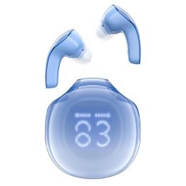 Bluetooth 5.3 belaidės ausinės į ausis - mėlynos