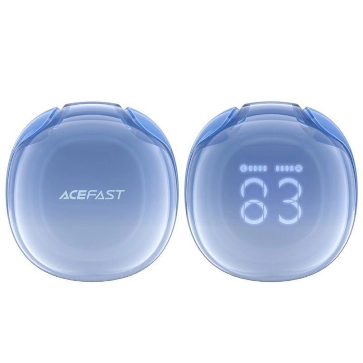 Bluetooth 5.3 belaidės ausinės į ausis - mėlynos