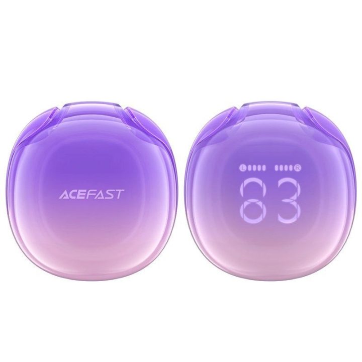 Bluetooth 5.3 belaidės ausinės į ausis - violetinės