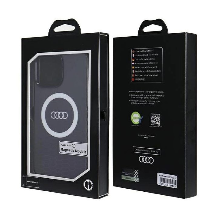 Audi IML Big Logo MagSafe dėklas iPhone 14 Pro Max - juodas