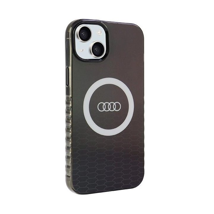 Audi IML IML Big Logo MagSafe dėklas iPhone 15 Plus / 14 Plus - juodas