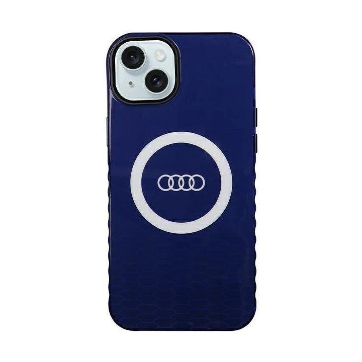 Audi IML IML Big Logo MagSafe dėklas iPhone 15 Plus / 14 Plus - mėlynas