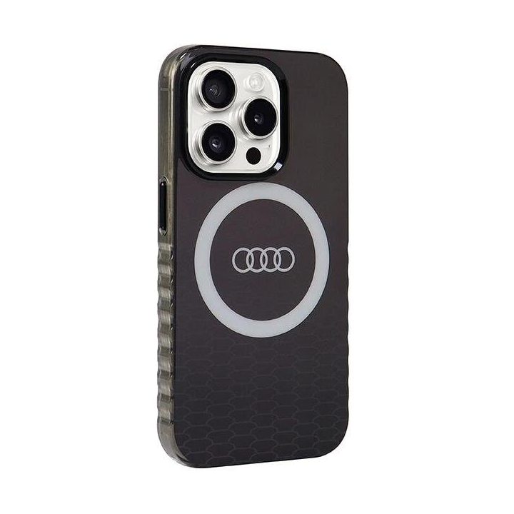 Audi IML Big Logo MagSafe dėklas iPhone 15 Pro - juodas