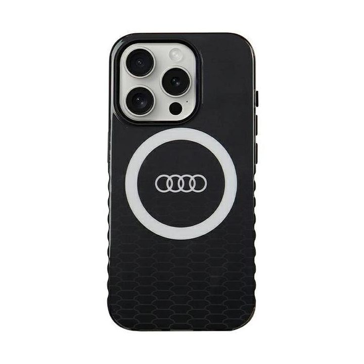 Audi IML Big Logo MagSafe dėklas iPhone 15 Pro - juodas
