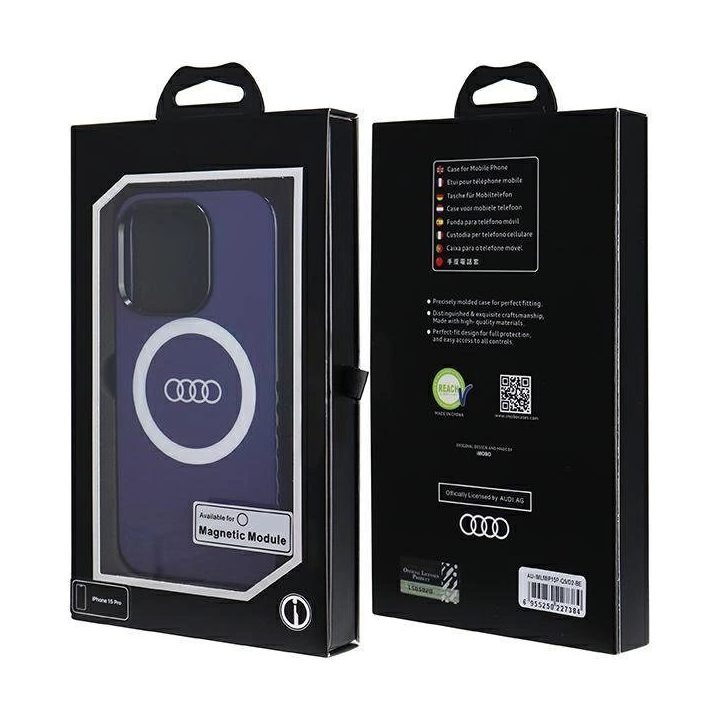 Audi IML Big Logo MagSafe dėklas iPhone 15 Pro - mėlynas