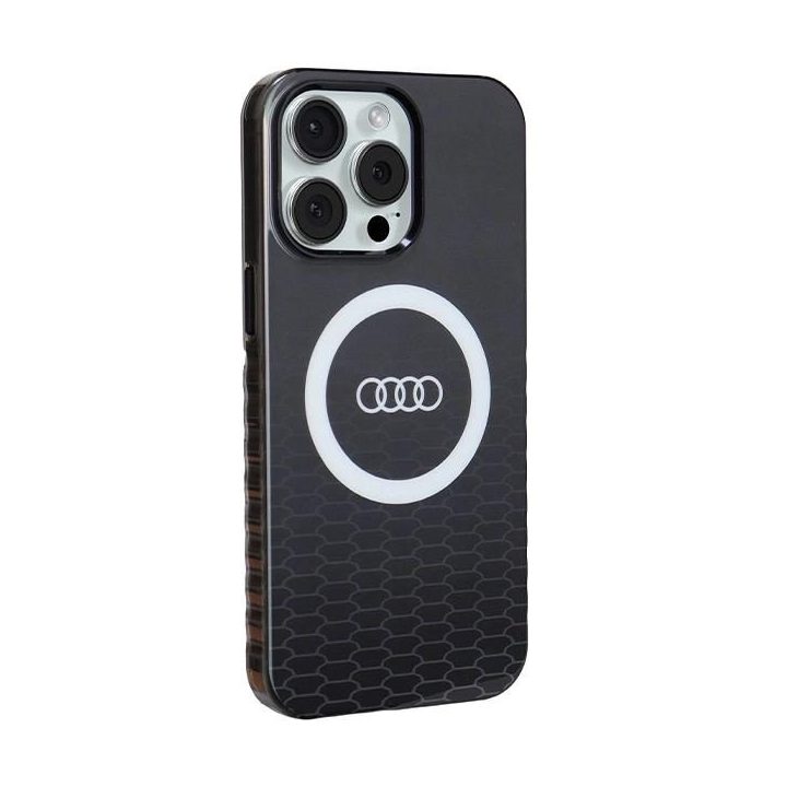 Audi IML Big Logo MagSafe dėklas iPhone 15 Pro Max - juodas