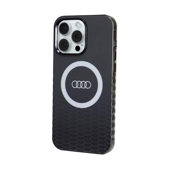 Audi IML Big Logo MagSafe dėklas iPhone 15 Pro Max - juodas
