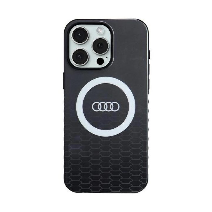 Audi IML Big Logo MagSafe dėklas iPhone 15 Pro Max - juodas