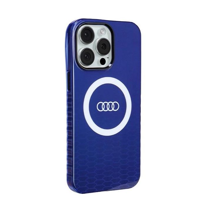 Audi IML IML Big Logo MagSafe dėklas iPhone 15 Pro Max - mėlynas
