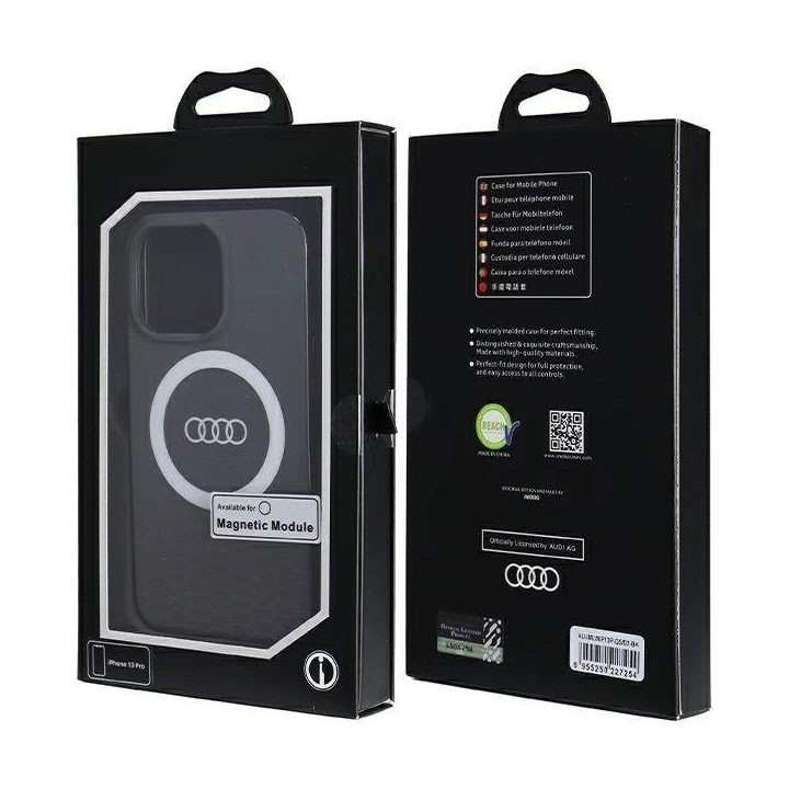 Audi IML Big Logo MagSafe dėklas iPhone 13 Pro / 13 - juodas
