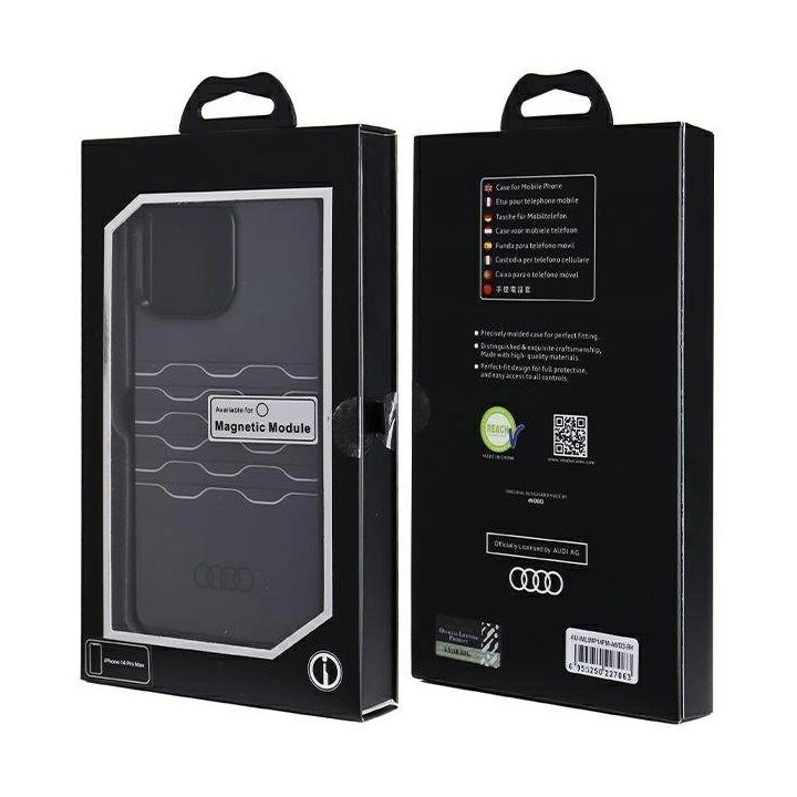 Audi IML MagSafe dėklas iPhone 14 Pro Max - juodas