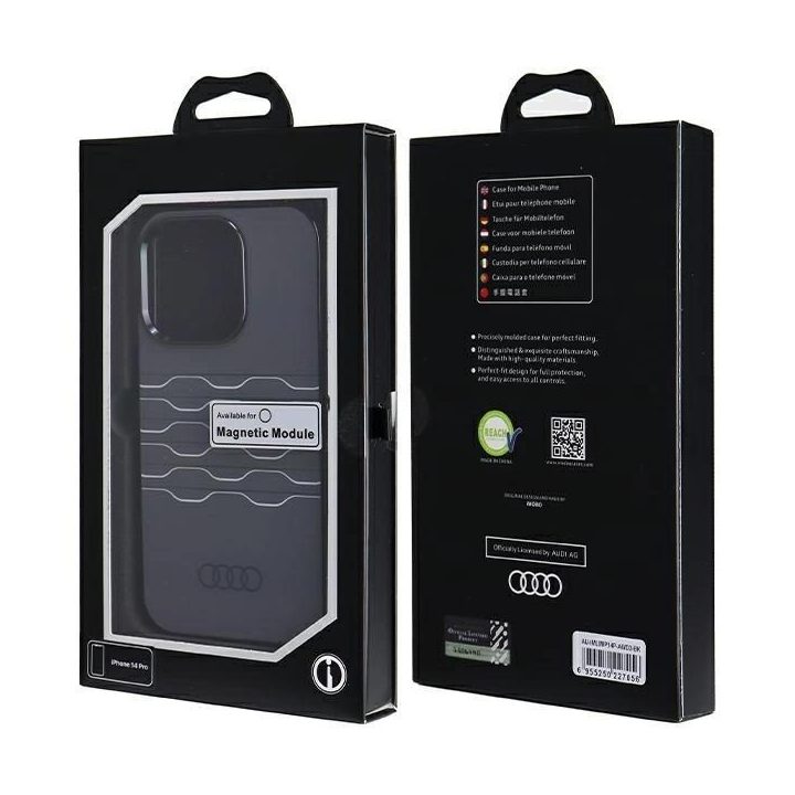 Audi IML MagSafe dėklas iPhone 14 Pro - juodas