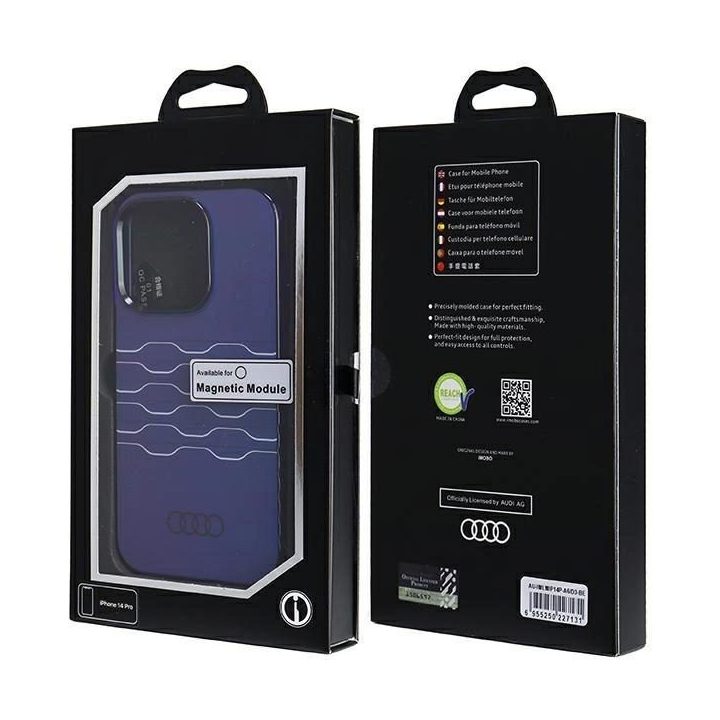 Audi IML MagSafe dėklas iPhone 14 Pro - mėlynas