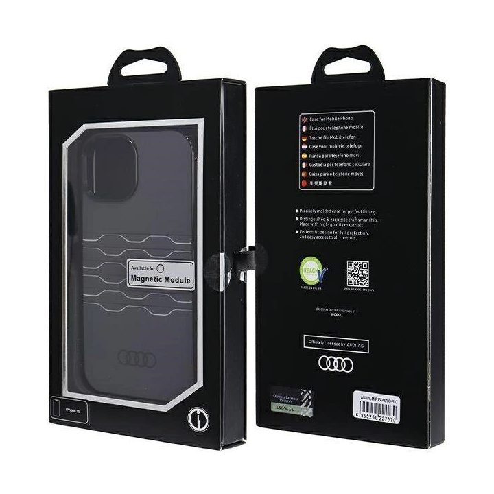 Audi IML MagSafe dėklas iPhone 15 / 14 / 13 - juodas