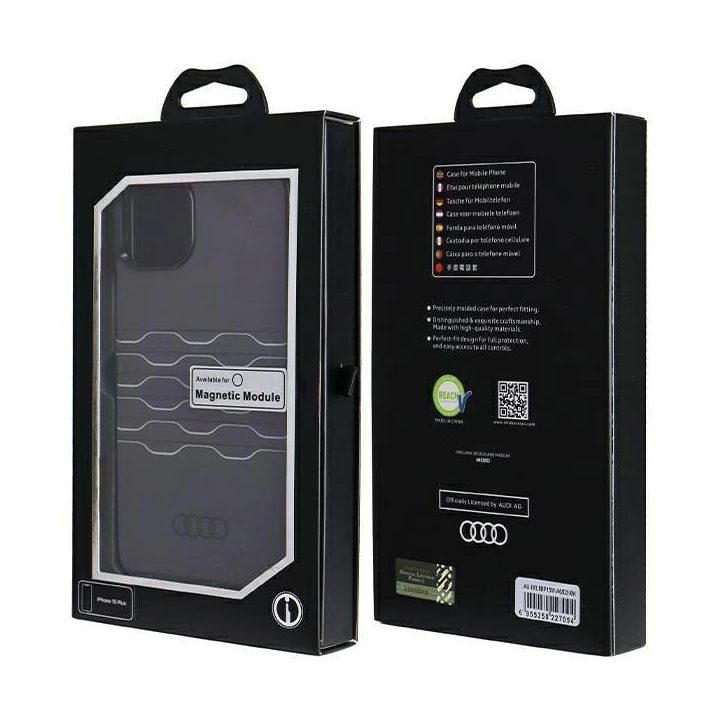 Audi IML MagSafe dėklas iPhone 15 Plus / 14 Plus - juodas