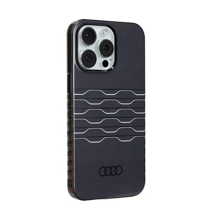 Audi IML MagSafe dėklas iPhone 15 Pro Max - juodas