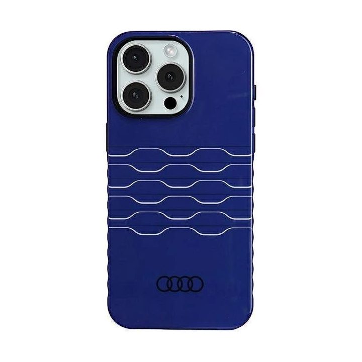 Audi IML MagSafe dėklas iPhone 15 Pro Max - mėlynas