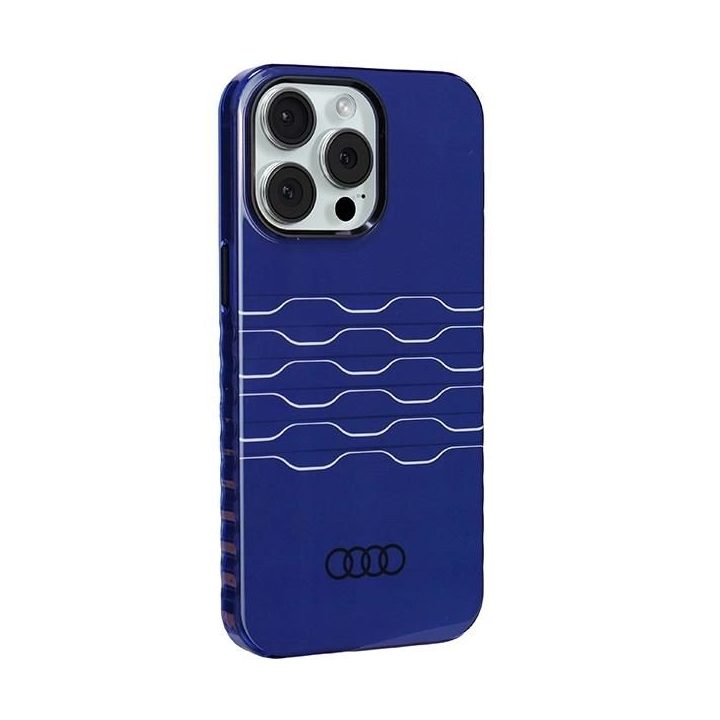 Audi IML MagSafe dėklas iPhone 15 Pro Max - mėlynas