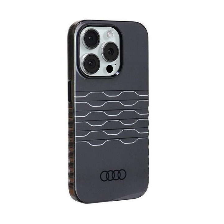 Audi IML MagSafe dėklas iPhone 15 Pro - juodas
