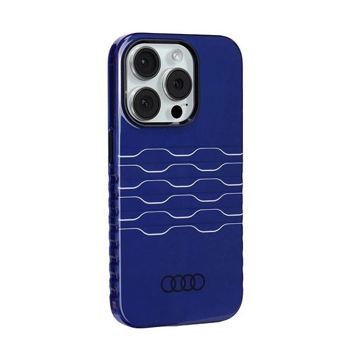 Audi IML MagSafe dėklas iPhone 15 Pro - mėlynas