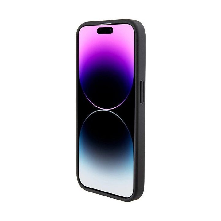 BMW M Grip Stand Bicolor dėklas iPhone 15 Pro - tamsiai mėlynas