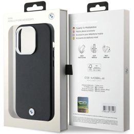 BMW Signature Wrapped Metal MagSafe dėklas iPhone 14 Pro - juodas