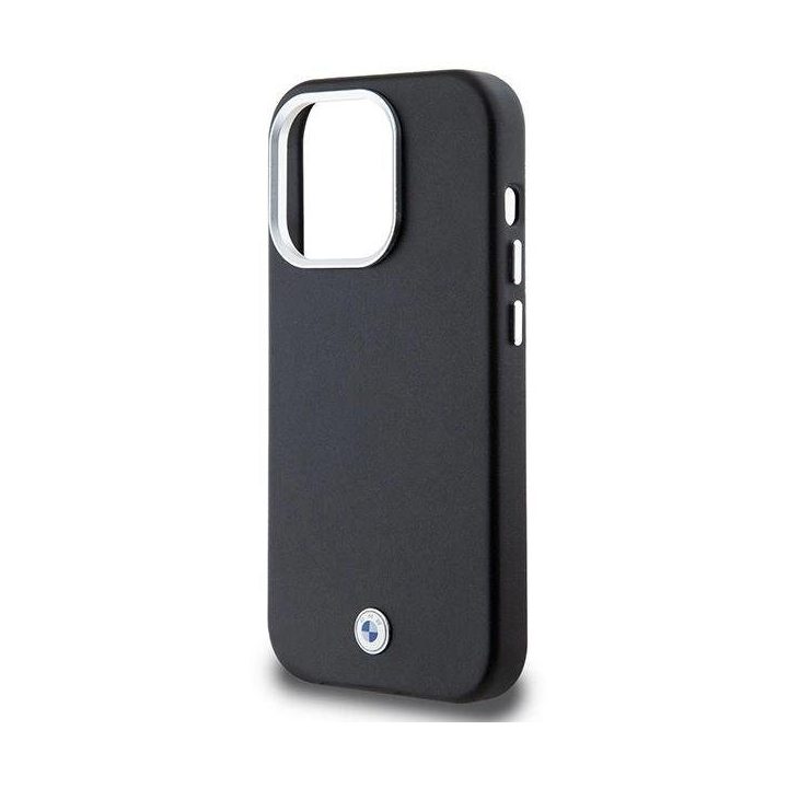 BMW Signature Wrapped Metal MagSafe dėklas iPhone 14 Pro - juodas