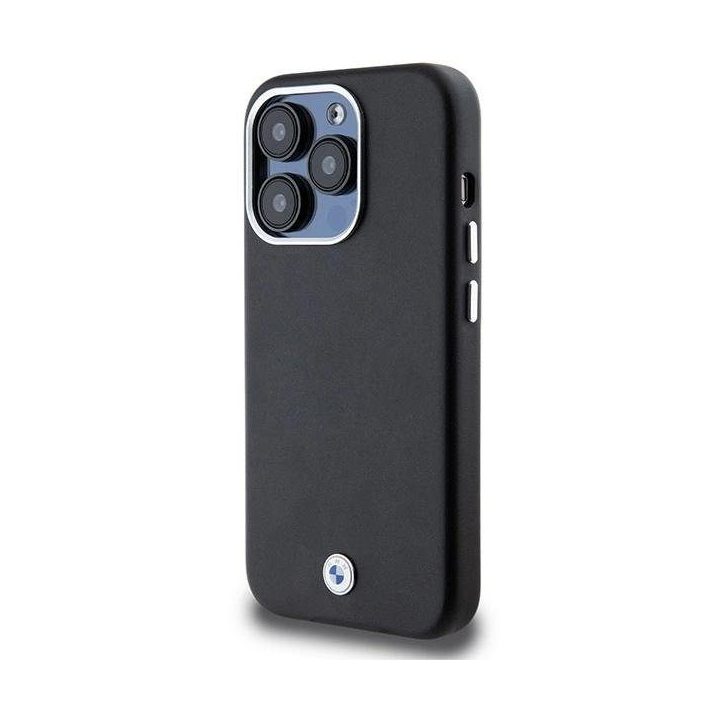 BMW Signature Wrapped Metal MagSafe dėklas iPhone 14 Pro - juodas