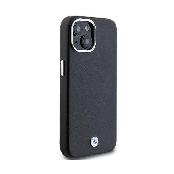 BMW parašu aptrauktas metalinis MagSafe dėklas iPhone 14/15/13 - juodas