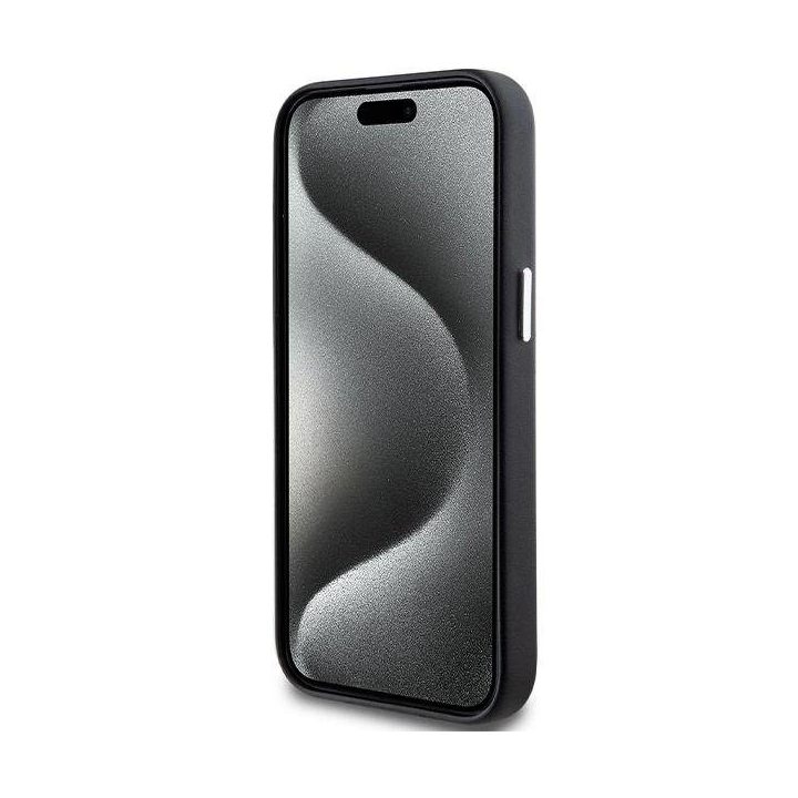 BMW parašu aptrauktas metalinis MagSafe dėklas iPhone 14/15/13 - juodas