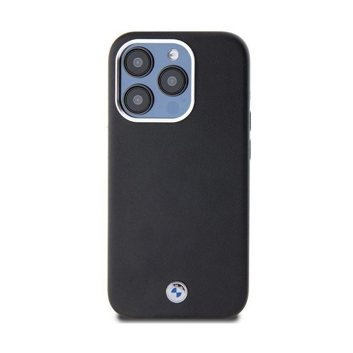 BMW Signature Wrapped Metal MagSafe dėklas iPhone 15 Pro - juodas
